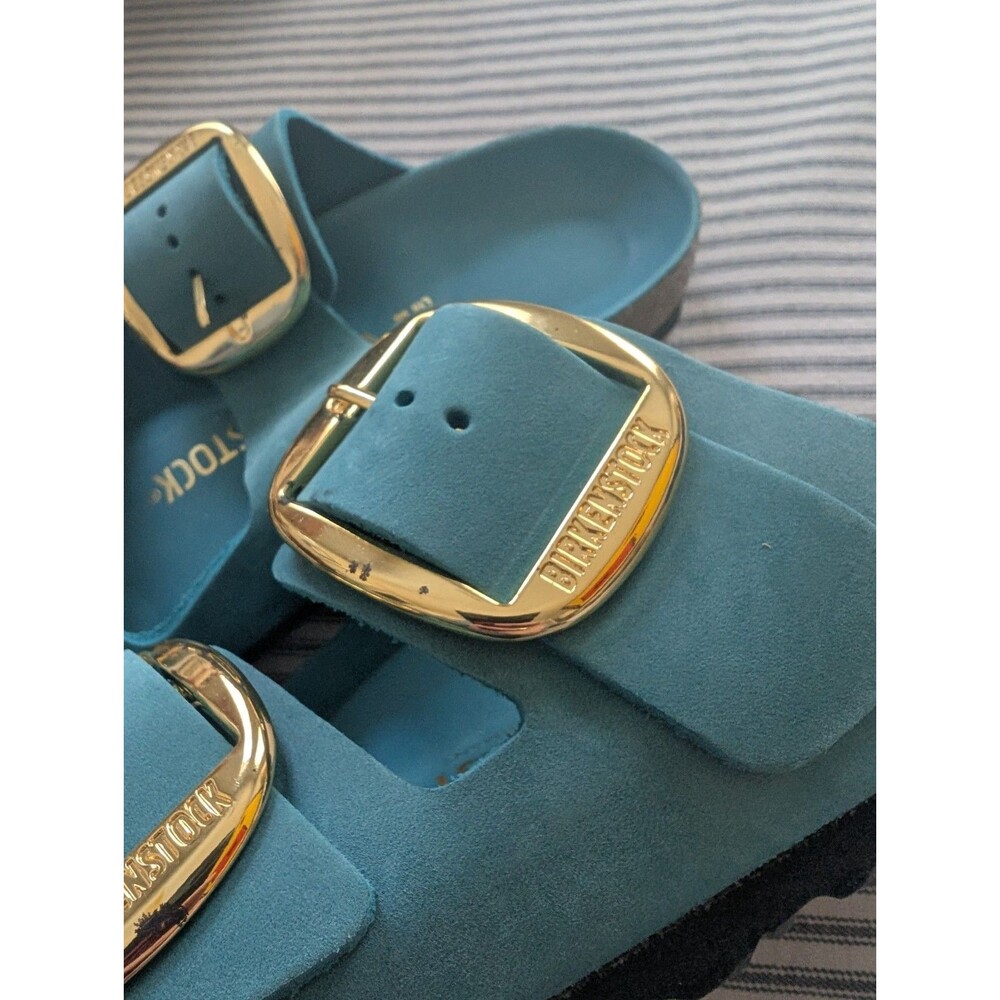 Birkenstock Arizona Big Buckle Biscay Bay Narrow Fit EU 41 US 10 - Picture 5 of 12